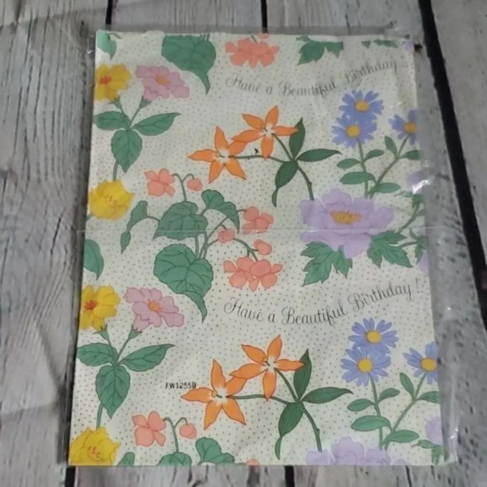 Vintage Springtime Floral Gift Wrap American Greetings